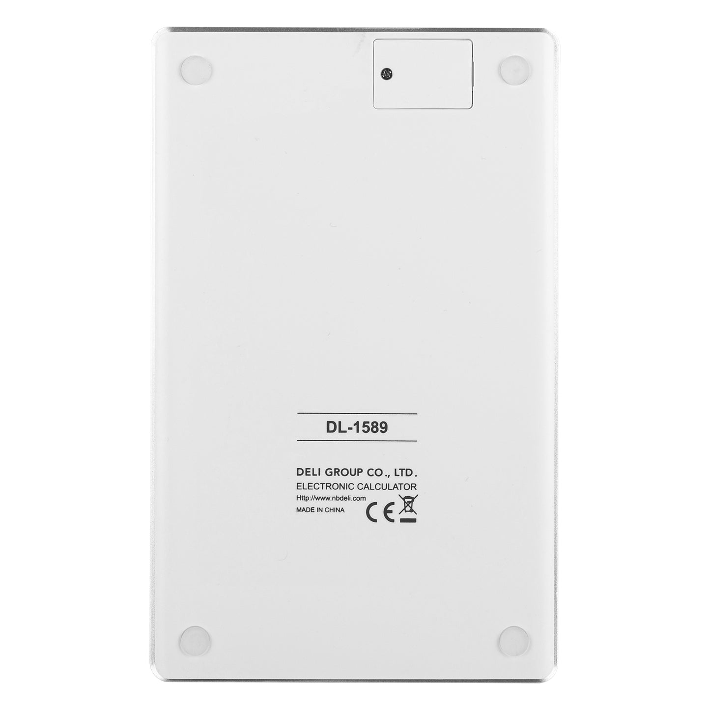 Deli W1589 Modern Compact Calculator 12-Digit, White