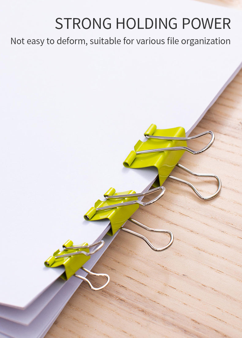 Deli W8560 Color Binder Clips 24 Pcs (Multicolor, Pack of 1)