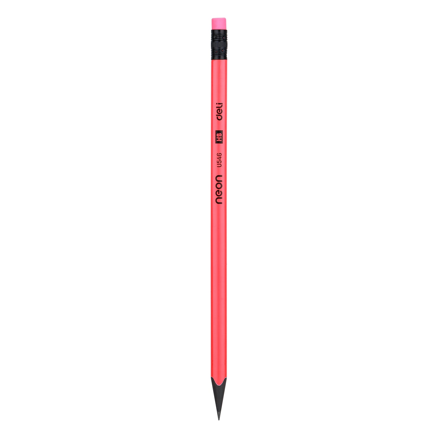 Deli WU54600 Neon Series Pre-Sharpened, Wood-Free, HB Pencils with Eraser (12 Pcs)