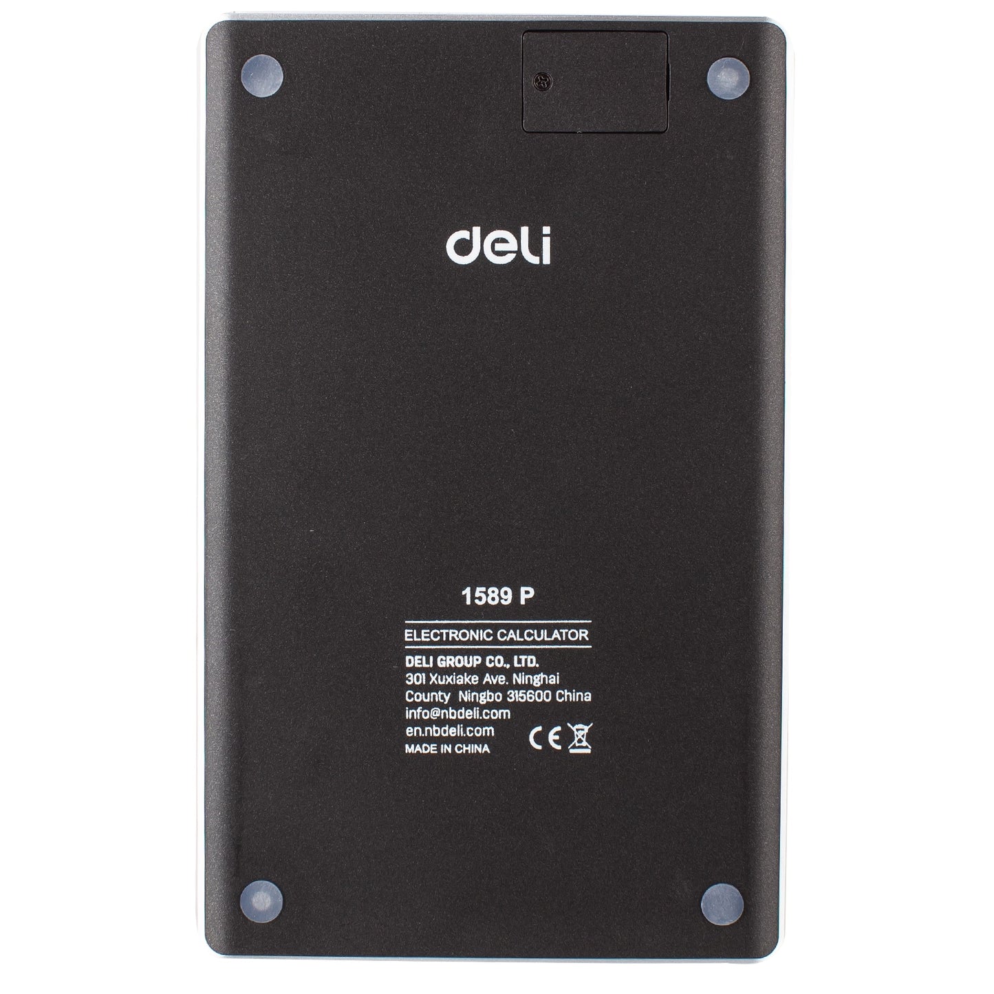Deli W1589P Modern Compact Calculator 12-Digit, Black