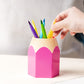 Deli W9145 Cartoon Pen Stand (Pack of 1, Color May Vary)