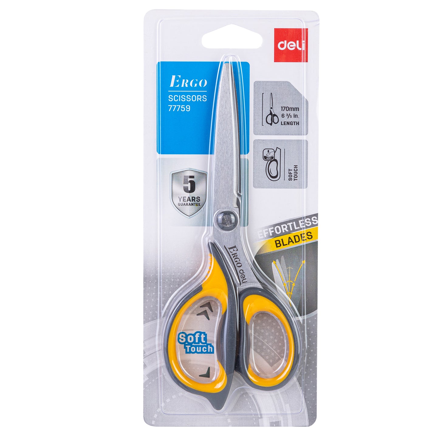 Deli W77759 Scissors 210 mm (Color may vary)