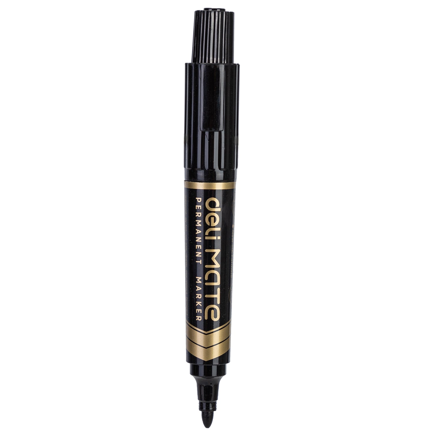 Deli ES555 Black Dual Tip Permanent Marker (Black , Pack of 1)