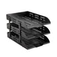 Deli W9215 3-Tier Multipurpose Superior Quality Desk Organizer Tray, Black