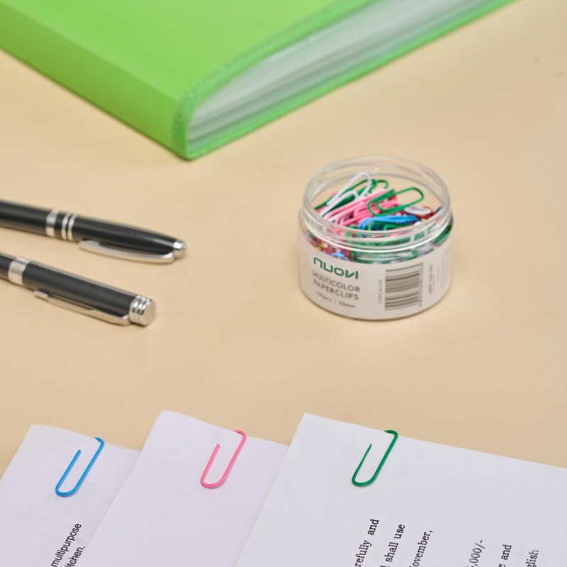 NUOVI 33mm Paperclip (100pcs, Multicolor)