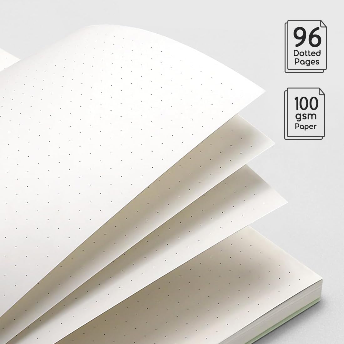 NUOVI A5 Record Notebook-Dotted Grid (Coffee, 96 Pages)