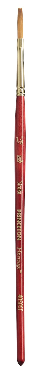 Princeton Heritage Short Handle Stroke Paint Brush, Size 1,8 Inches, Multicolour, Pack Of 1