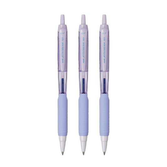 uni-ball Jetstream SXN-101FL-07 Roller Ball Pen (Lavender Body, Blue Ink, Pack of 3)