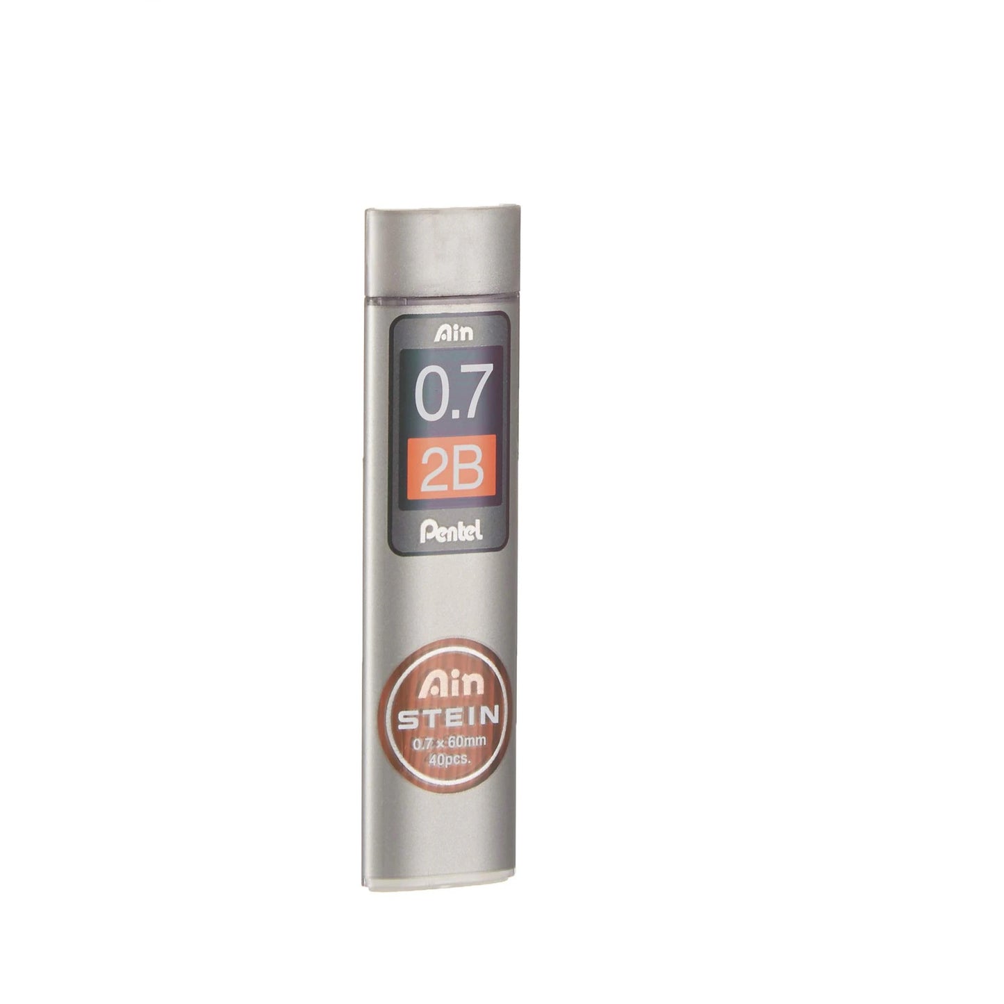 Pentel Ain Stein 0.7mm 2B Mechanical Pencil Lead, Pack of 40 (C277-2B)
