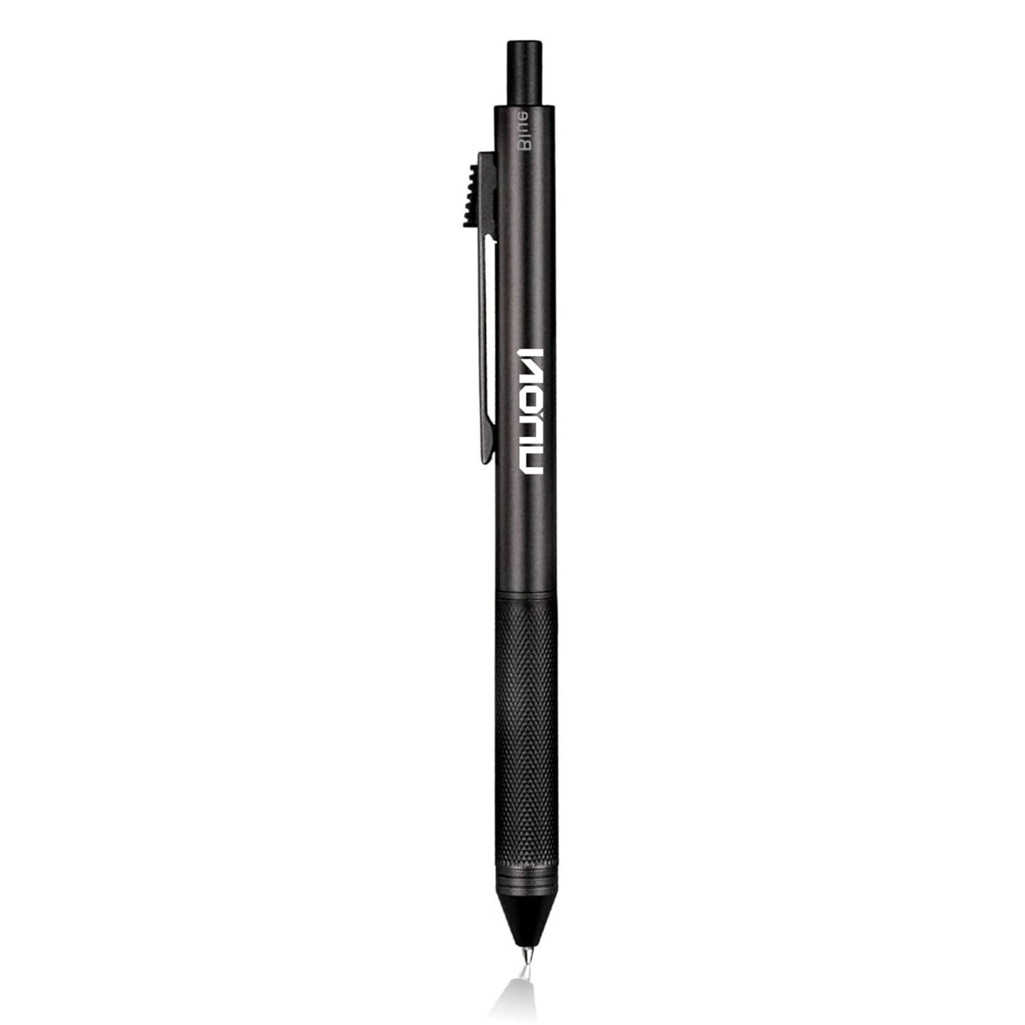 NUOVI 3+1 Multifunctional Pen, Black Metal Body (3 Ink & 0.5mm Pencil)