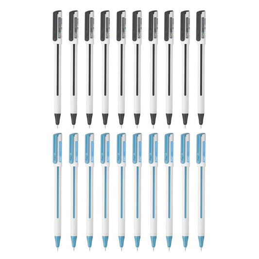 FLAIR Yolo Gel Pen Stand  Blue, Black Ink, Pack of 20 Pens