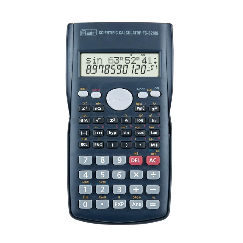 Flair Scientific Series FC-82MS Scientific Calculator, Black, Pack of 1