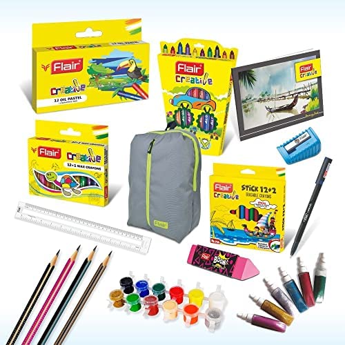Flair Creative Series Smart Kit, 97 Multicolor Items, Grey, Pack of 1