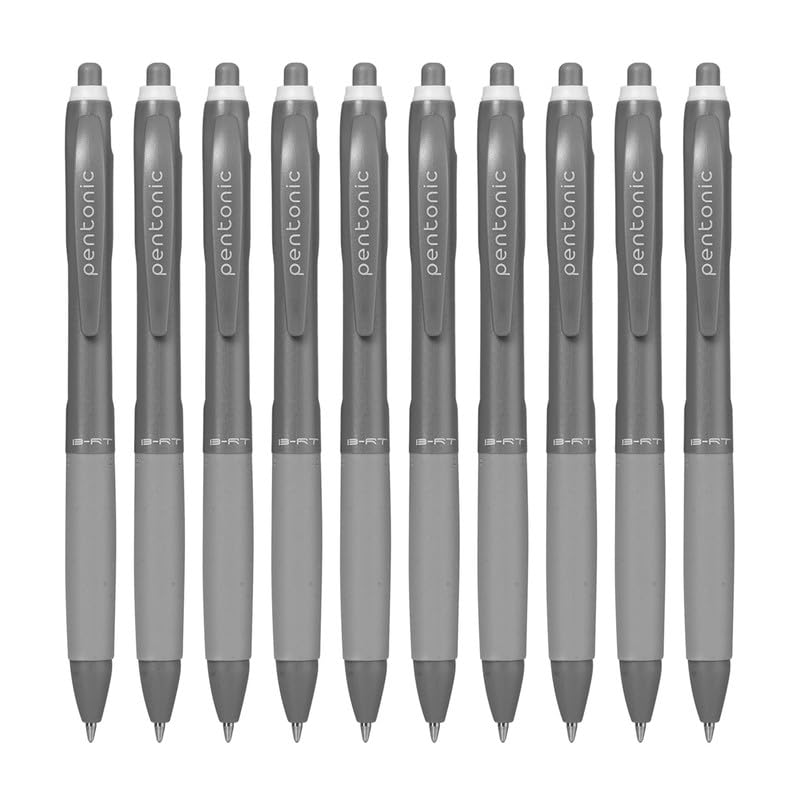Pentonic B-RT Shades 0.7 mm Ball Point Pen Box Pack(Black Ink, Pack of 10)