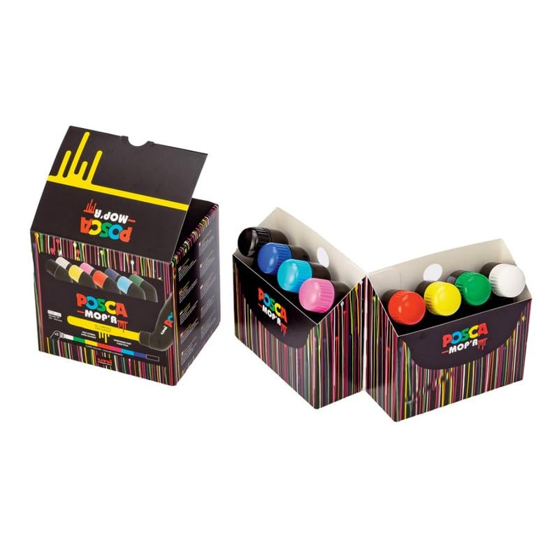 uni-ball Posca MOPR PCM-22 Multi Surface 3-19 mm Round Tip Paint Marker, Multicolour Ink, Pack of 8
