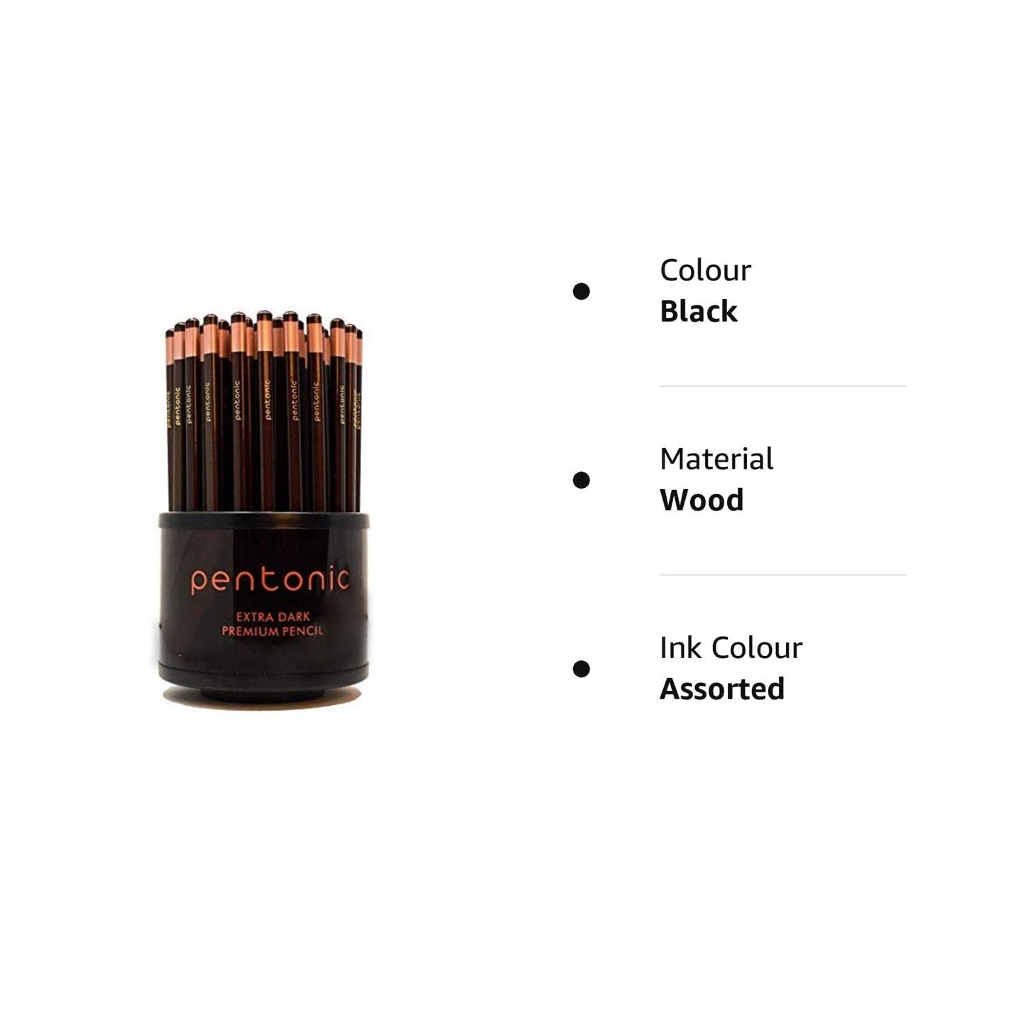 Pentonic Extra Dark Pencil Tumbler (Pack of 50 Pencils)
