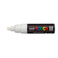 uni-ball Posca PC-8K 8.0 mm Bold Point Chisel Shaped Marker Pen, White Ink, Pack of 1