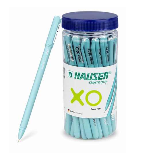 Hauser XO Ball Pen Jar Pack, Blue Ink, Set Of 25