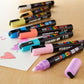 uni-ball POSCA 5M 1.8-2.5 mm Bullet Shaped Soft Color Markers, Multicolour Ink, Set of 8