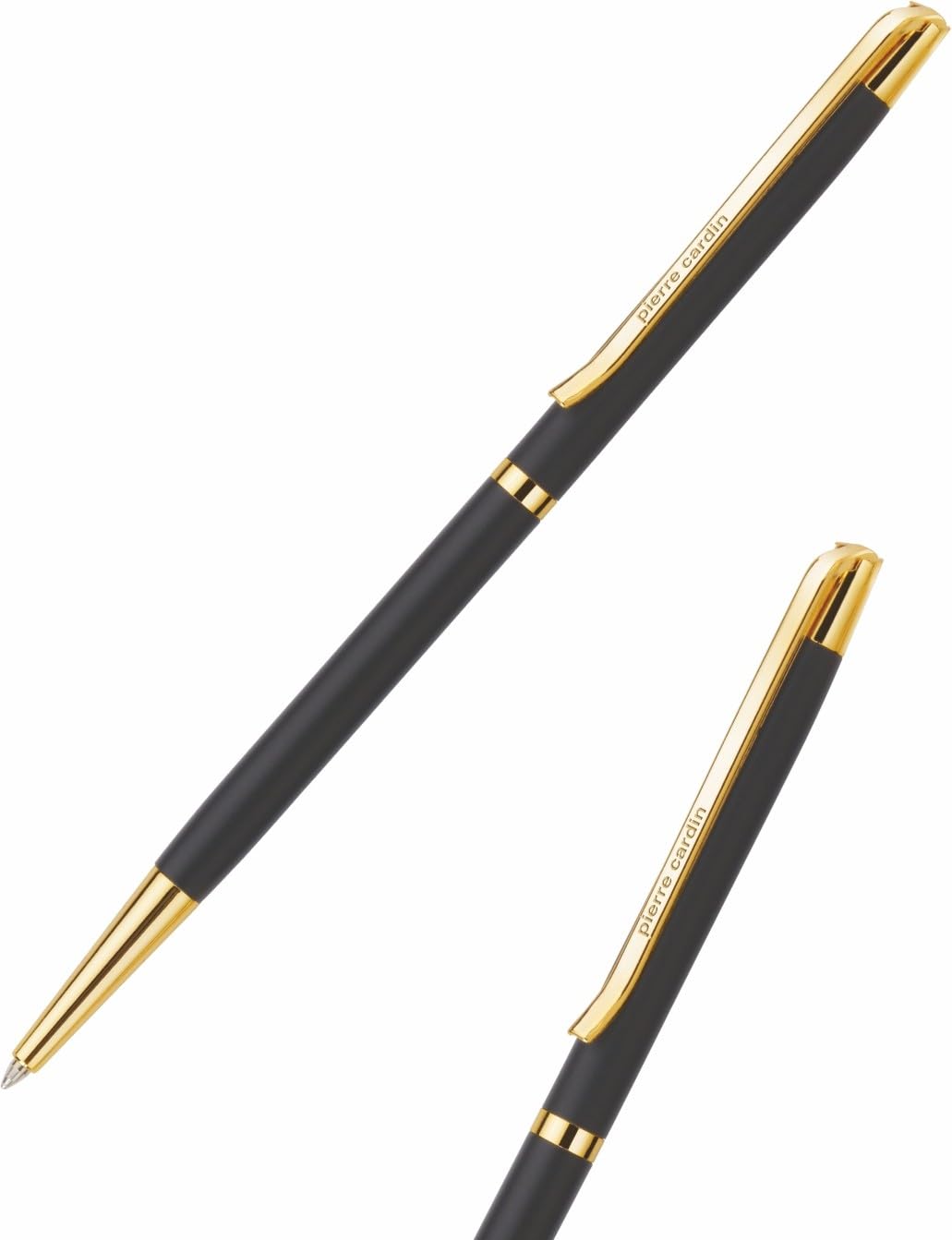 Pierre Cardin Musk Matte Black Finish Exclusive Metal Ball Pen, Blue Ink, Pack Of 1