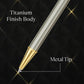 Pierre Cardin Jewel Titanium Finish Exclusive Metal Ball Pen, Blue Ink, Pack of 1