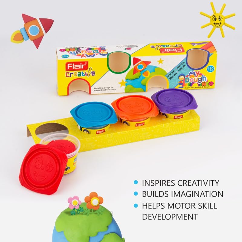 Flair Creative Series My Dough Neo Kit, 4 Multicolour Shades, Pack of 1