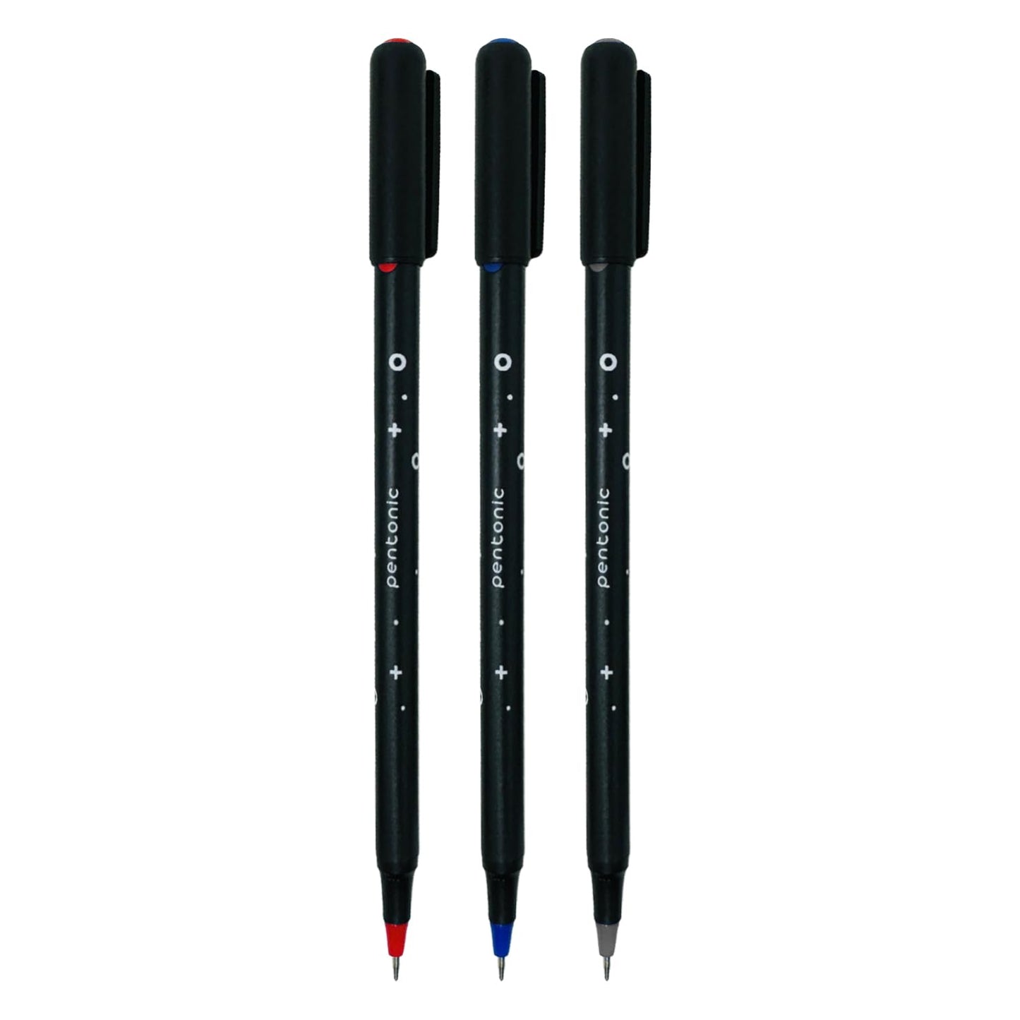 Pentonic Cipher 0.7mm Ball Pen Tumbler, 70 Pcs Blue Ink+20 Pcs Black Ink+10 Pcs Red Ink (Pack of 100)