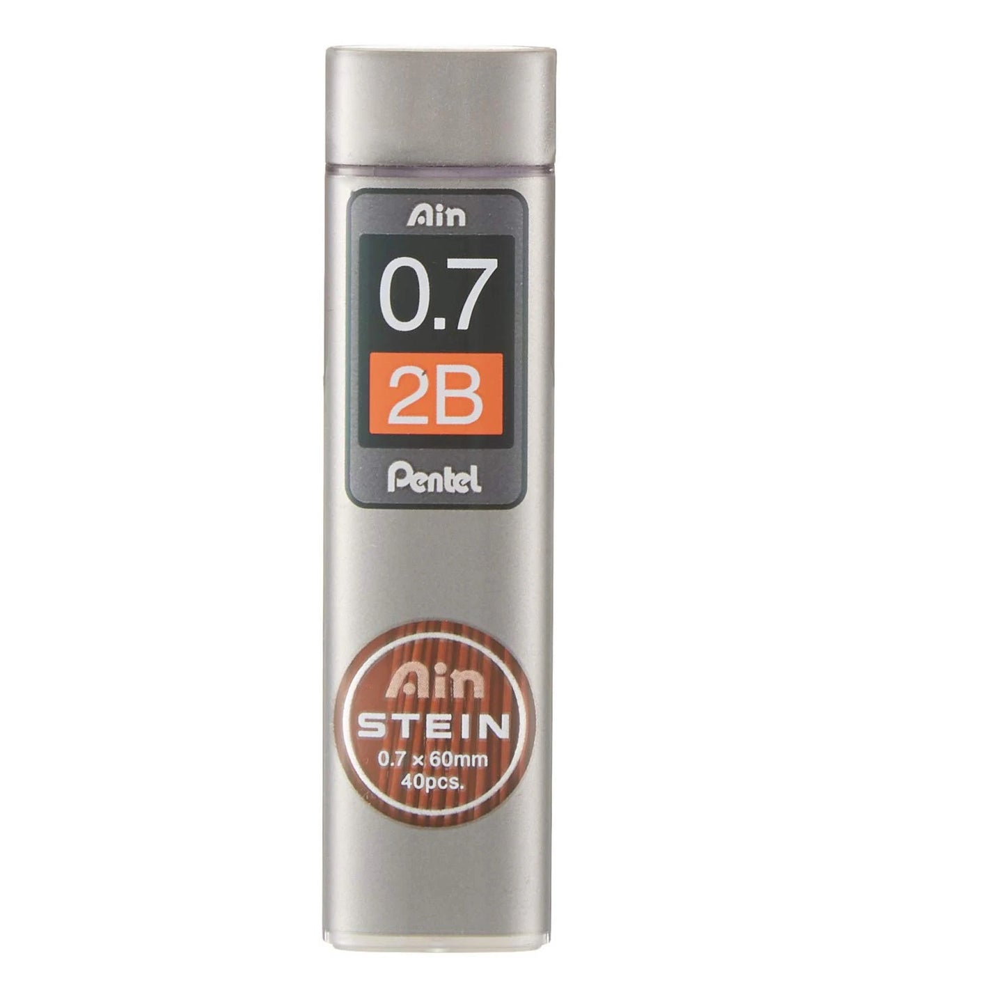 Pentel Ain Stein 0.7mm 2B Mechanical Pencil Lead, Pack of 40 (C277-2B)