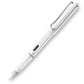 LAMY 4000253 Safari White Body Broad Tip Blue Ink Fountain Pen
