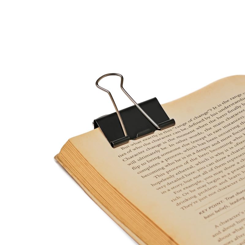 NUOVI 15mm Binder Clips (60pcs, Black)