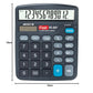 Flair FC-837 Desktop Series Electronic Calculator, Black, Pack of 1