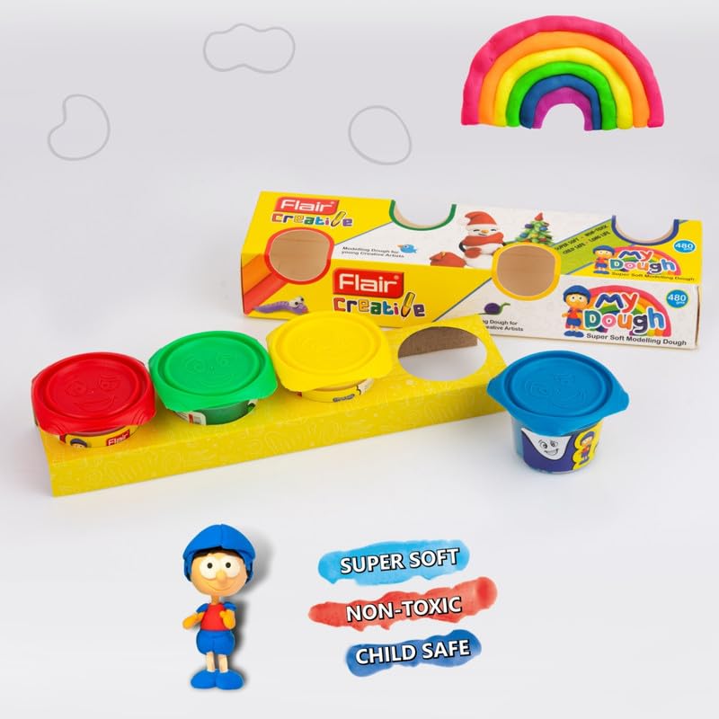 Flair Creative Series My Dough Kit, 4 Multicolour Shades, Pack of 1