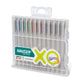 Hauser XO Multicolor Gel Pen with Hard Box Case, 12 Bright Ink Colors Pack, Set of 1
