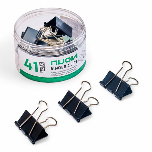 NUOVI 41mm Binder Clips (12pcs, Black)