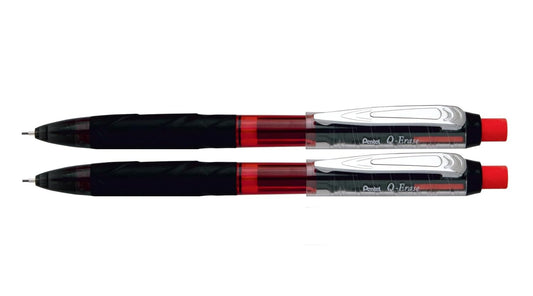 Pentel QE427 QERASE PENCIL 0.7MM BLACK BODY, Pack of 2