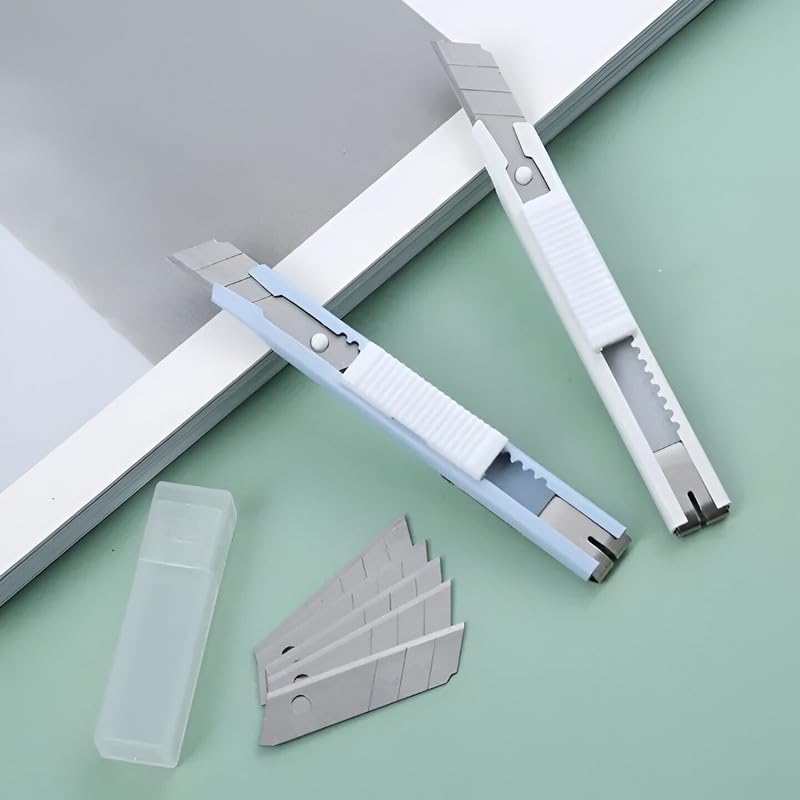 NUOVI Mini Cutter, Set of 2 (Incl. 4 Blades, Pastel Shades)