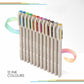 Hauser XO Multicolor Gel Pen with Hard Box Case, 12 Bright Ink Colors Pack, Set of 1