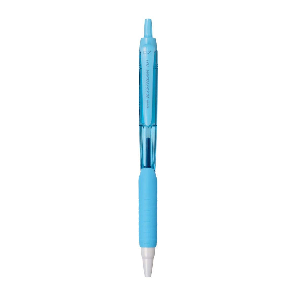 uni-ball Jetstream SXN-101FL-07 Roller Ball Pen (Aqua Body, Blue Ink, Pack of 3)