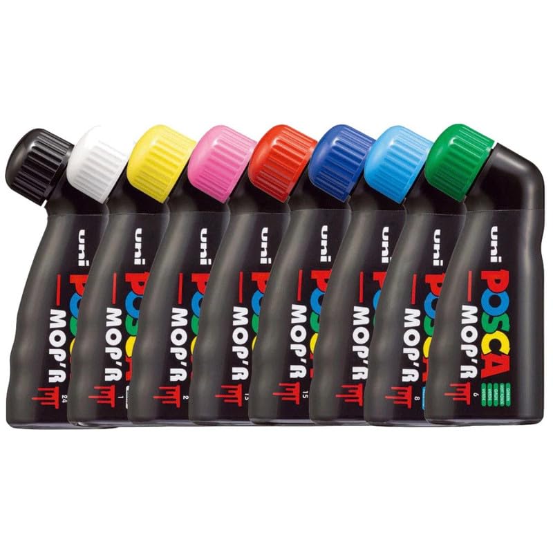 uni-ball Posca MOPR PCM-22 Multi Surface 3-19 mm Round Tip Paint Marker, Multicolour Ink, Pack of 8