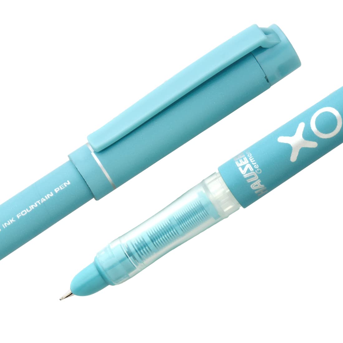 Hauser Inx XO Liquid Ink Fountain Pen Blister Pack, Blue Ink, Pack of 3