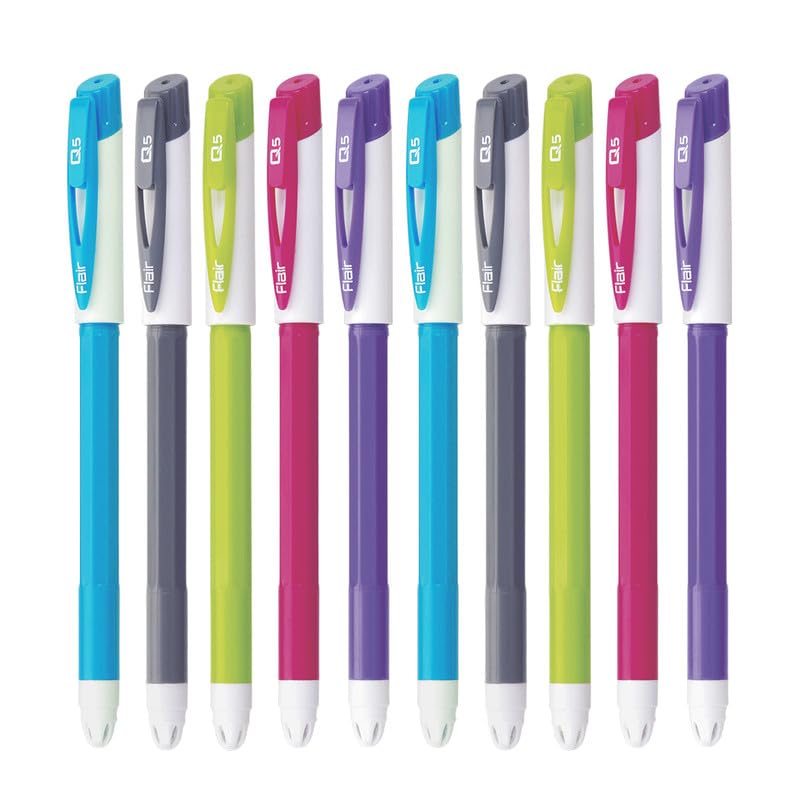 Flair 0.7 to 1mm Q5 10 Pcs Ball Pen - Blue Ink