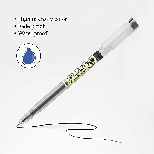 Flair Glass 0.6mm Gel Pen - Black Ink