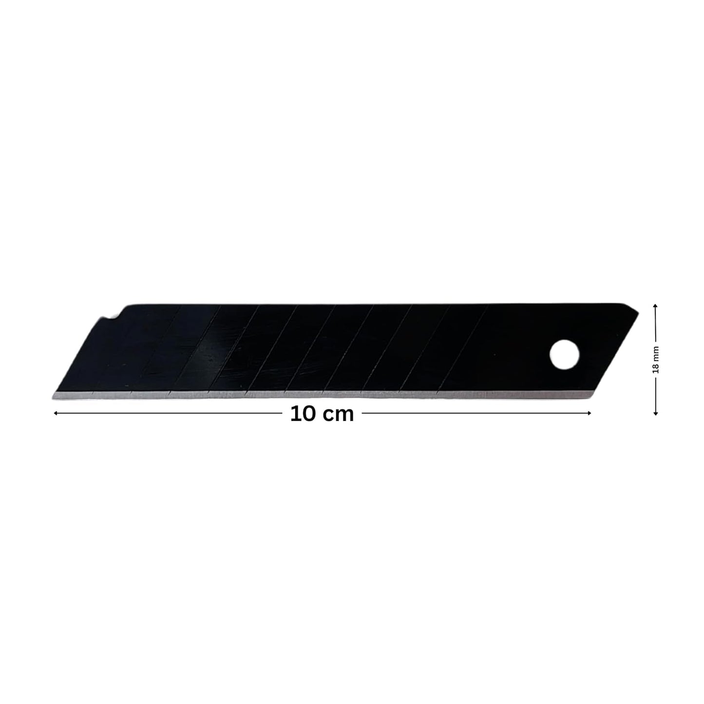 NUOVI 18mm Cutter Blade Refill (Set of 10, Black)