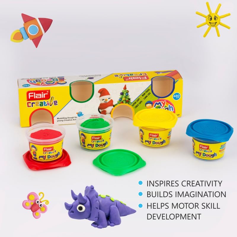 Flair Creative Series My Dough Kit, 4 Multicolour Shades, Pack of 1