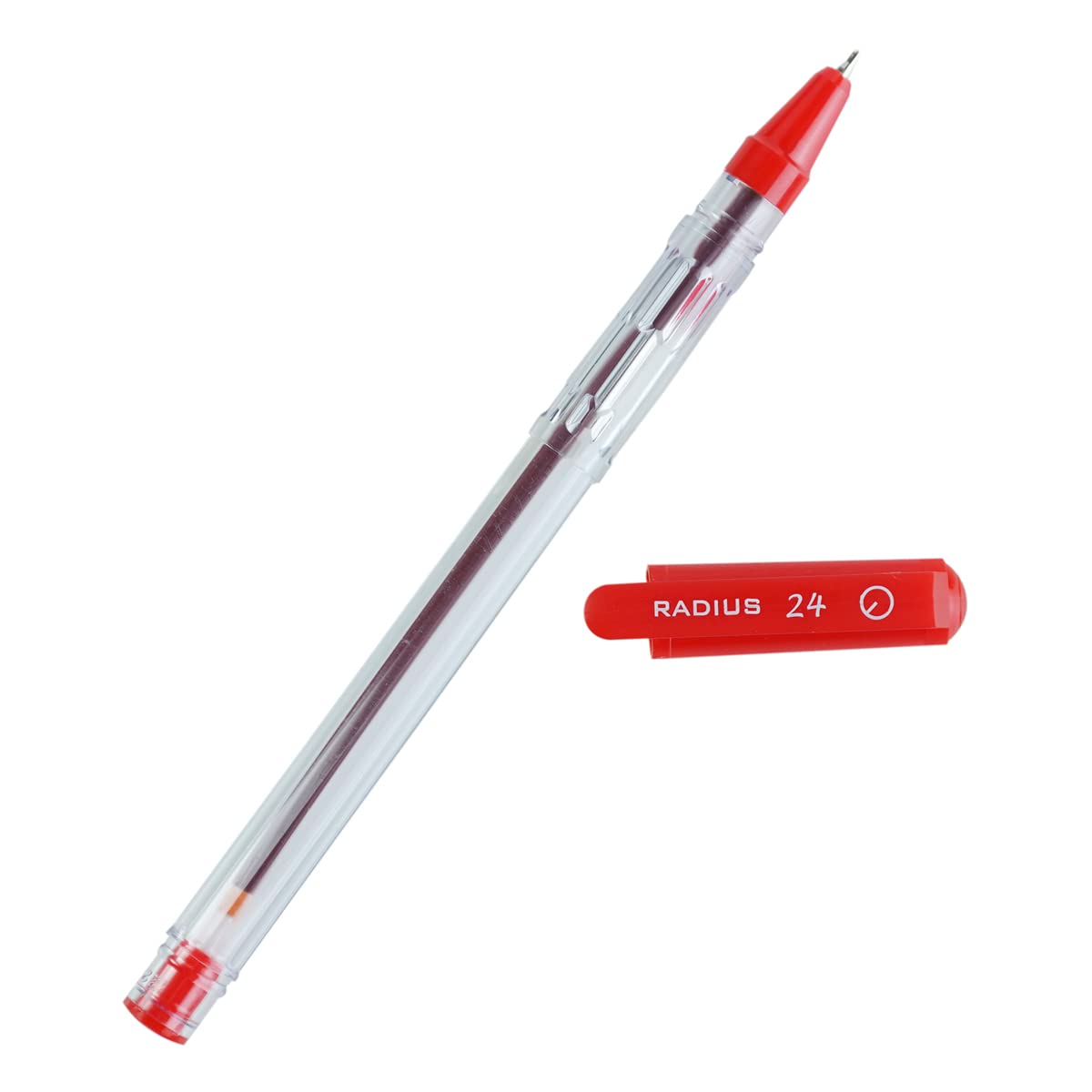 Radius 24 Ball Pen 10 Pcs,0.7 mm, Red Ink, Pack of 1