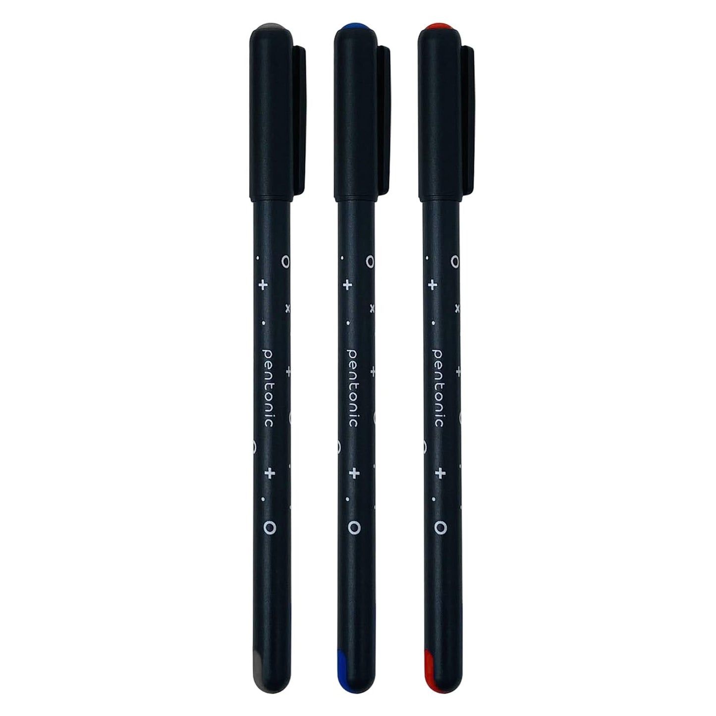 Pentonic Cipher 0.7mm Ball Pen Tumbler, 70 Pcs Blue Ink+20 Pcs Black Ink+10 Pcs Red Ink (Pack of 100)