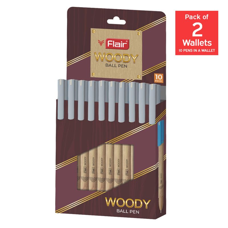 Flair 0.7mm Woody Ball Pen 10 Pcs Per Pack