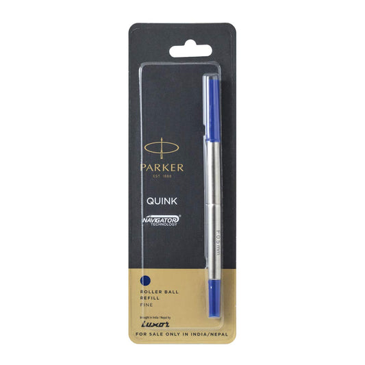 Parker Roller Ball Refill, Blue Ink, Fine Tip, Pack of 1