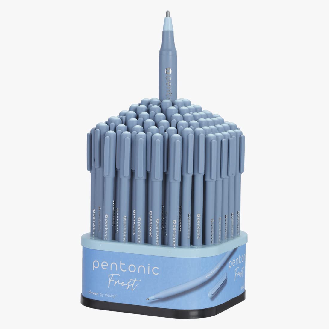Pentonic Frost 0.7mm Ball Point Pen Tumbler Pack (Blue Ink, Pack of 100 Pens)