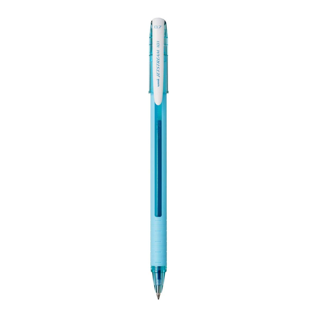uni-ball Jetstream SX-101FL Roller Ball Pen (Sky Blue Body, Blue Ink, Pack of 3)